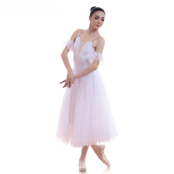 Women Long Ballet Dance Tutus For Stage Performance Adult Girls Ballerina Romantic Ballet Dance Dress