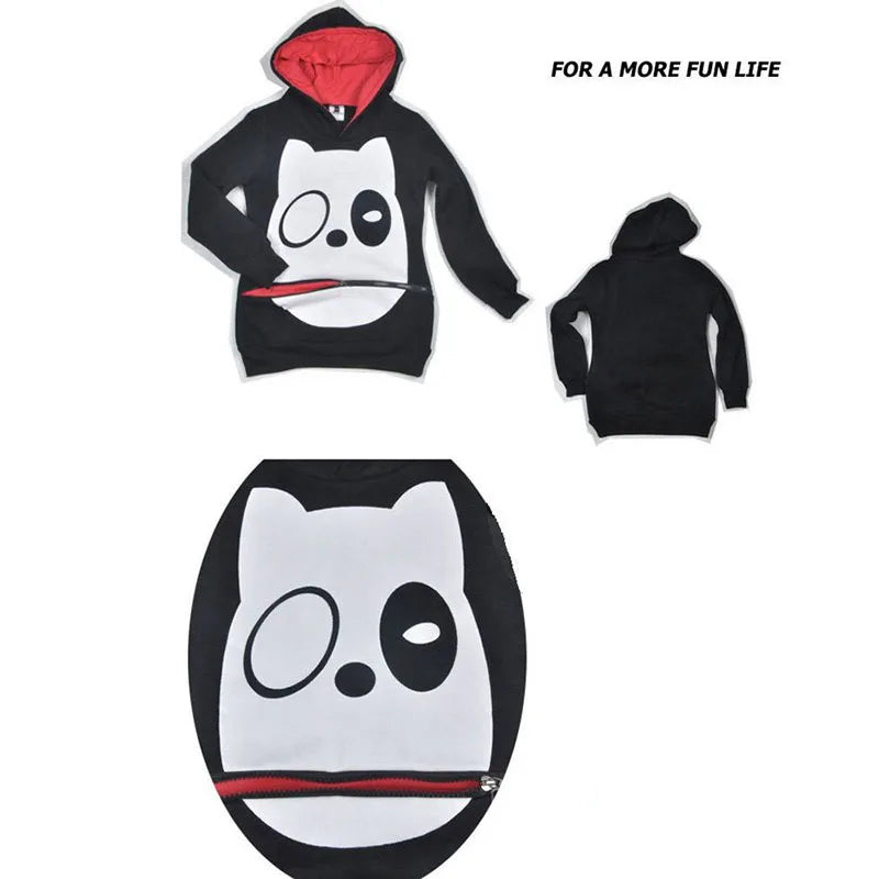 Big Discount Kids Lovely Dog Face Hoody Cashmere Blends Jackets Front Pocket,Warm Casual Top Pullover Sports Wear