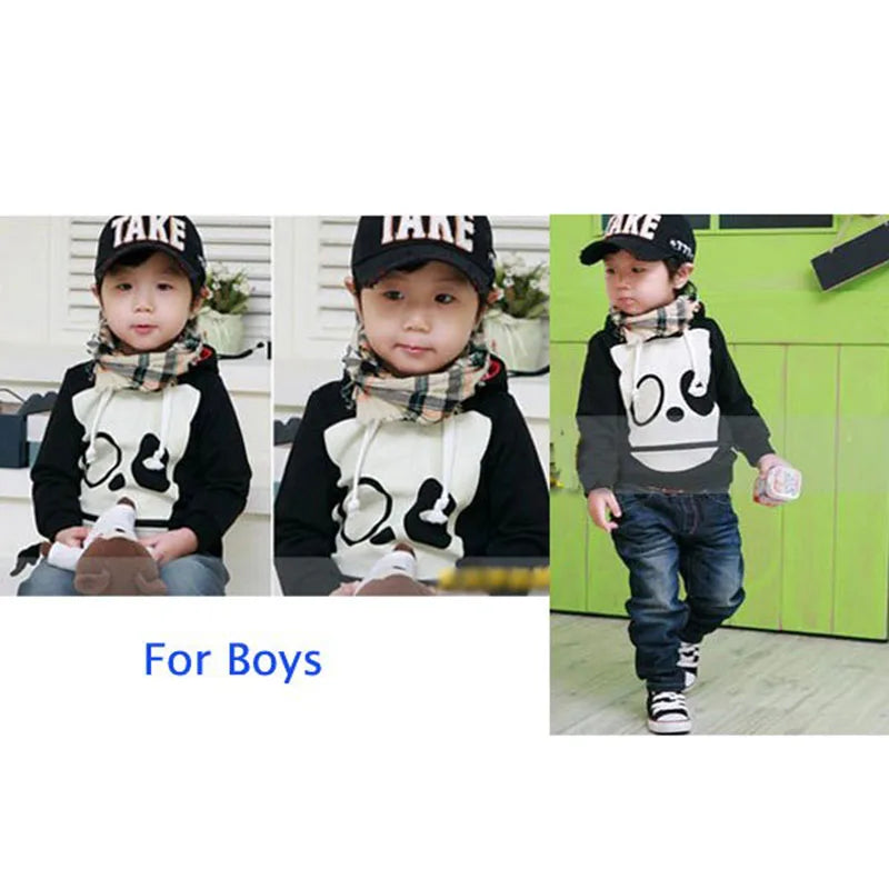 Big Discount Kids Lovely Dog Face Hoody Cashmere Blends Jackets Front Pocket,Warm Casual Top Pullover Sports Wear
