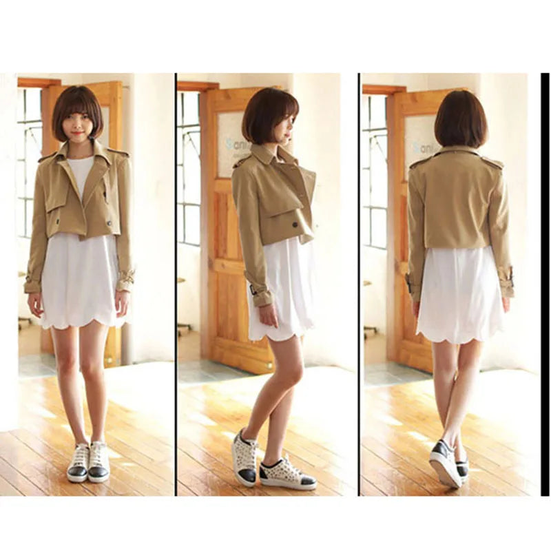 Big Discount Novelty Fashion Women lapel Long Trench Coat  Women With 3ways to wear, Long Sleeve British Style Windbreaker