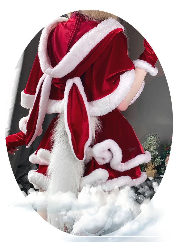 Christmas Or New Year's  Women's Halloween Sexy Theme Costume Uniform Temptation Sexy Cat Girl Anchor Cosplayer Skirt