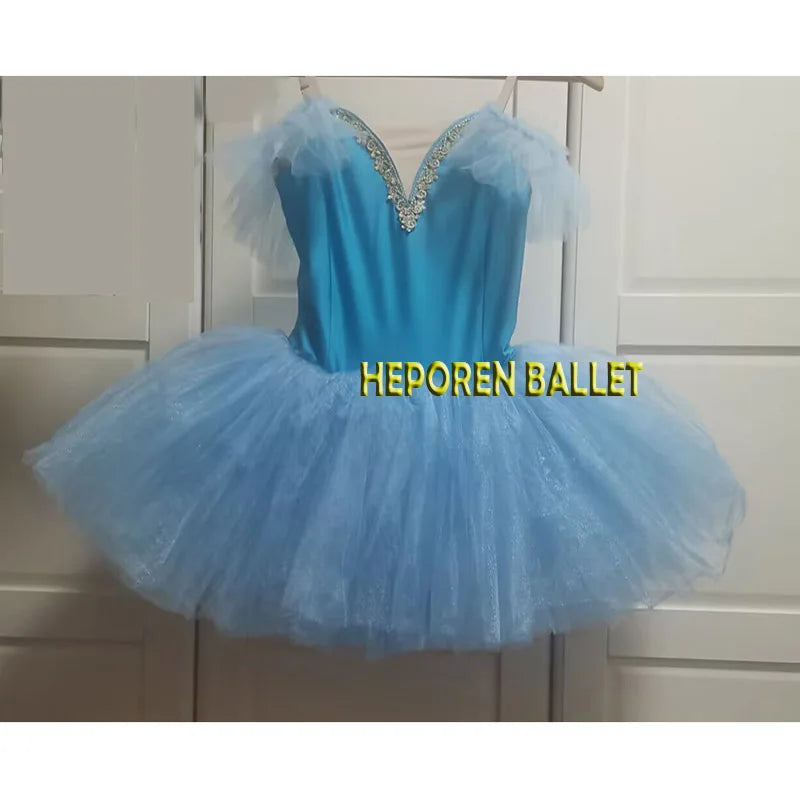 Custom Made Girl Blue Tutu Ballet Short Dress Ballerina Party Dress,Blue Bird Ballet Tutu Ballet Costume For Performance