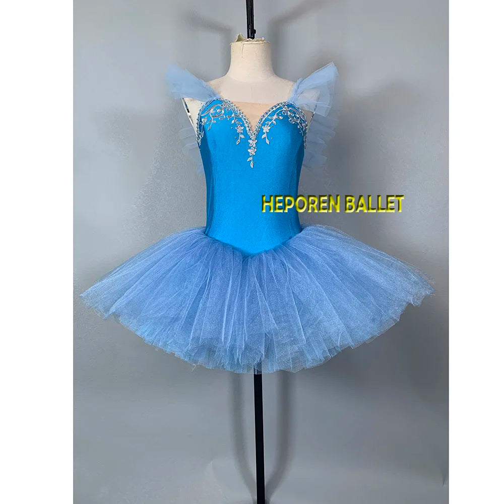 Custom Made Girl Blue Tutu Ballet Short Dress Ballerina Party Dress,Blue Bird Ballet Tutu Ballet Costume For Performance