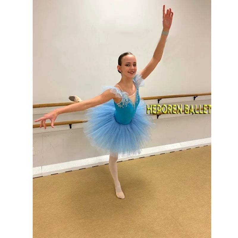 Custom Made Girl Blue Tutu Ballet Short Dress Ballerina Party Dress,Blue Bird Ballet Tutu Ballet Costume For Performance