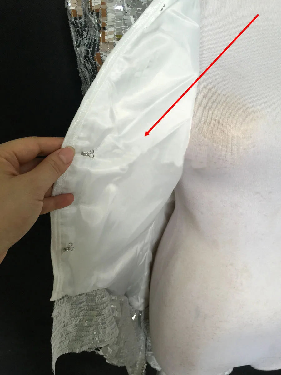 Custom Made Women Sexy Shining Top For Stage Dance,Biyonce Style Bling Bling Coat Jacket Glinted Costume