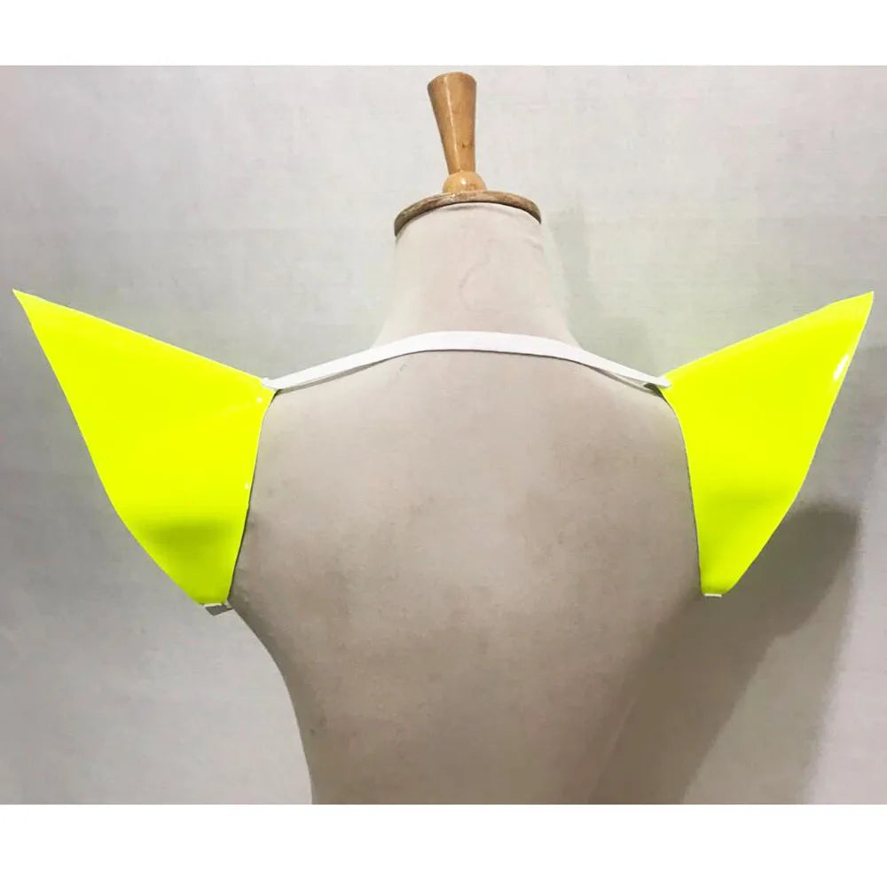 Customized Runway Show Nightclub Bar Party Attire, Super Bright Patent Leather Shoulder Accessories, Flying Shoulder Camisole