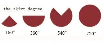 Spanish Red 720 Degree Big Swing Hem Flamenco Skirt Gypsy Bullfight Belly Dance Dress Performance Stage Dance Costume