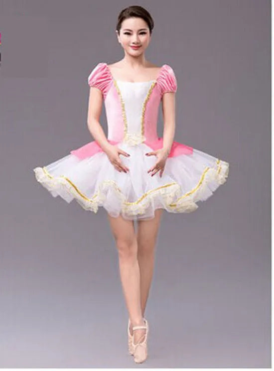 Professional Velvet Top Ballet Dresses For Women Children Puffy Skirt Wear clothes for dancing Dance Costume Dance Leotard HB589