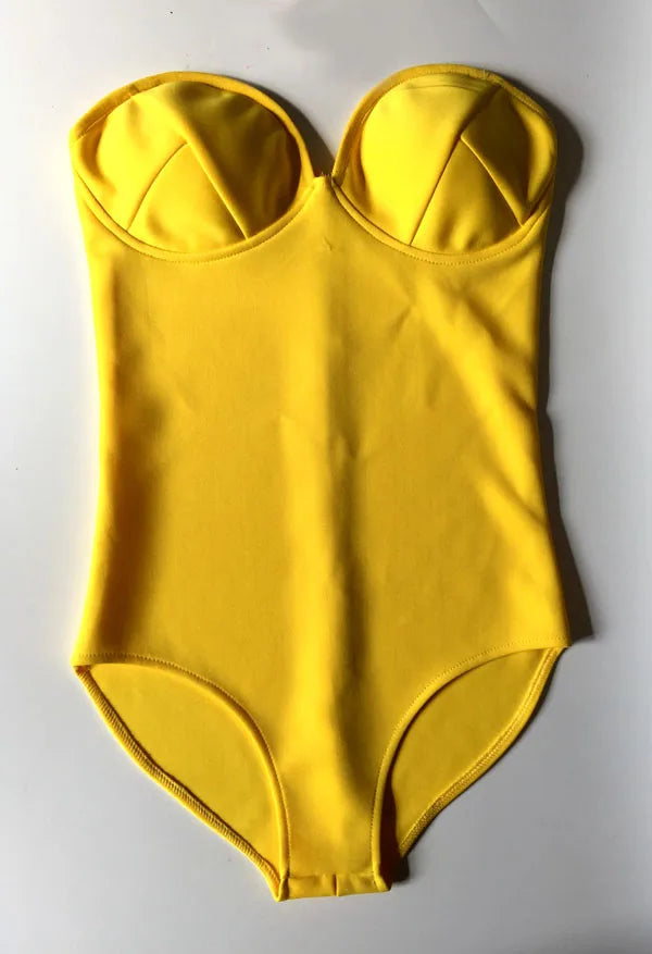 Sexy Club Leotard Jumpsuit Black Corset Tube Body Top Sleeveless DJ Costumes