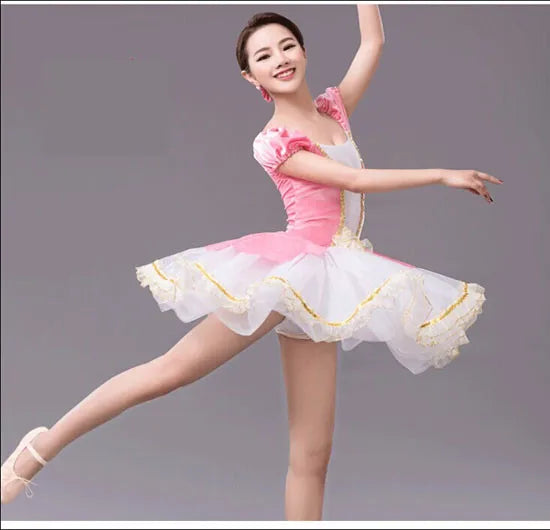 Professional Velvet Top Ballet Dresses For Women Children Puffy Skirt Wear clothes for dancing Dance Costume Dance Leotard HB589