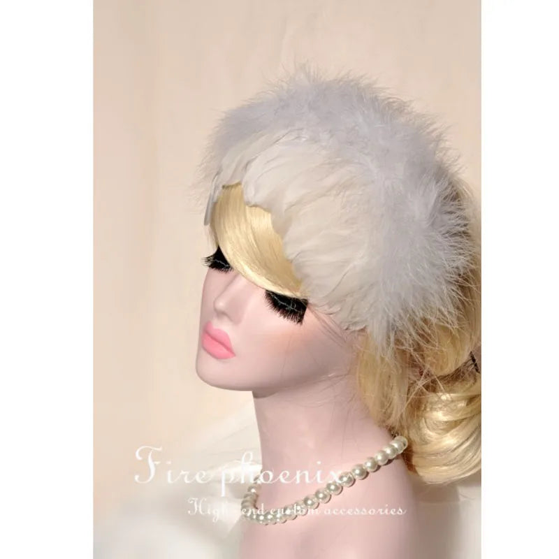 Hand Made Ballet Feather Headwear For Swan Lake, Lady Headband Role Play Halloween Party Wear