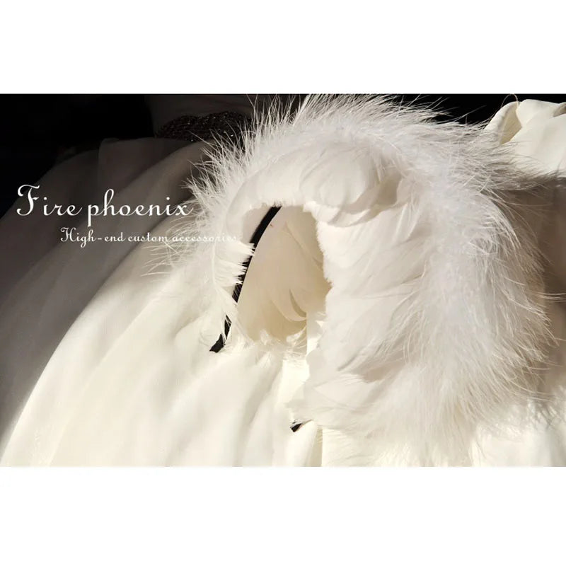 Hand Made Ballet Feather Headwear For Swan Lake, Lady Headband Role Play Halloween Party Wear