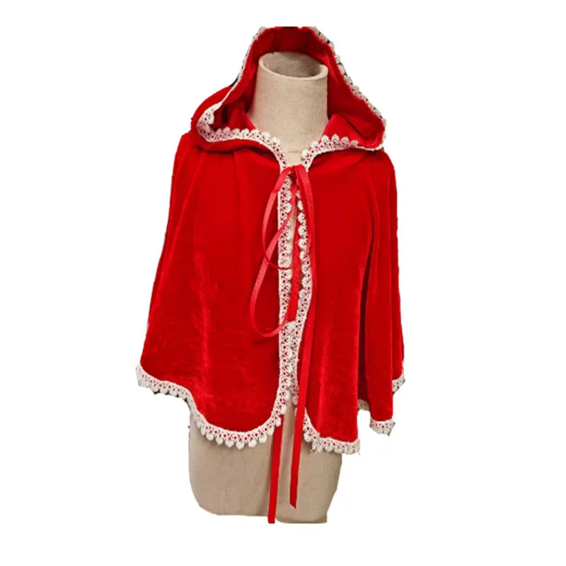 Little Red Riding Hood Ballet Costume With Cape,Chipollino Red Ballet Dress For Stage Performance