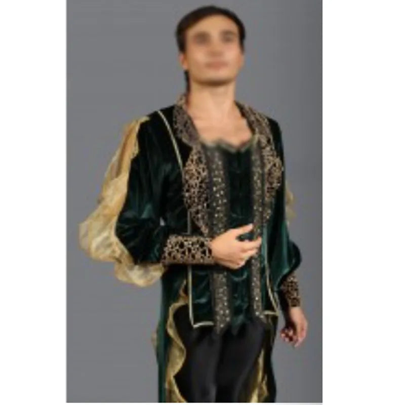 New Arrival Man Ballet Jacket Long Tails Lark Costumes Coat Outfit,Customized Long Sleeve Tail Jacket Dance Top Cosplay For Male