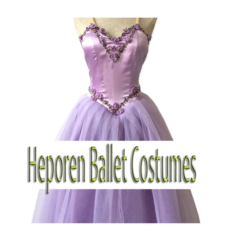 Orchid Flower Trim Purple Romantic Ballet Dresses,Lilic Theatricals Ballet Stage Costumes Retail Wholesale