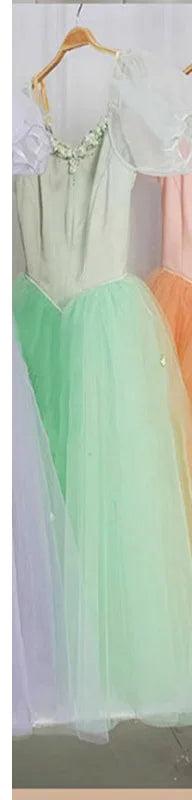 Professional Light Blue Giselle Valse des fleurs Ballet Romantic Dress High Quality,Nutcracker Long Ballet Costume For Stage