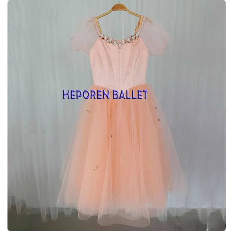 Professional Light Blue Giselle Valse des fleurs Ballet Romantic Dress High Quality,Nutcracker Long Ballet Costume For Stage