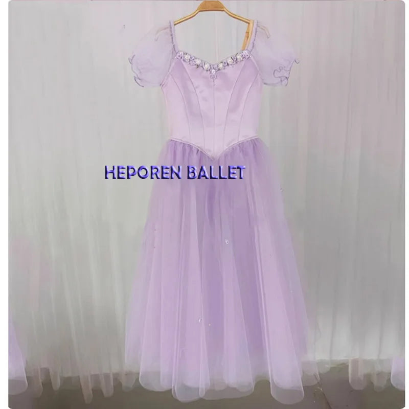 Professional Light Blue Giselle Valse des fleurs Ballet Romantic Dress High Quality,Nutcracker Long Ballet Costume For Stage