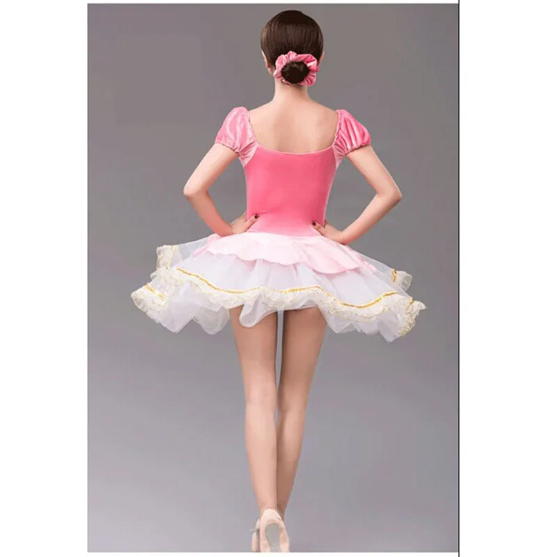 Professional Velvet Top Ballet Dresses For Women Children Puffy Skirt Wear clothes for dancing Dance Costume Dance Leotard HB589