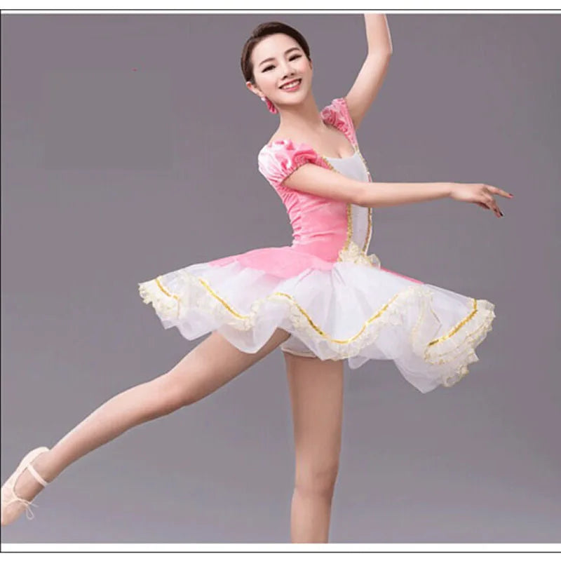 Professional Velvet Top Ballet Dresses For Women Children Puffy Skirt Wear clothes for dancing Dance Costume Dance Leotard HB589