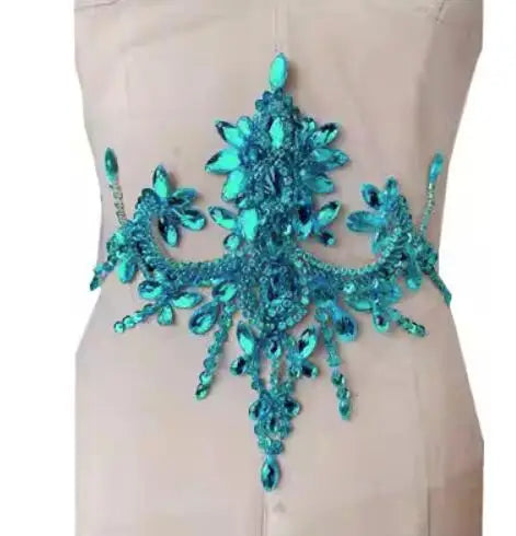 Pure Handmade Diamond Decorations, Handmade Beaded Patches, Performance Clothing Accessories