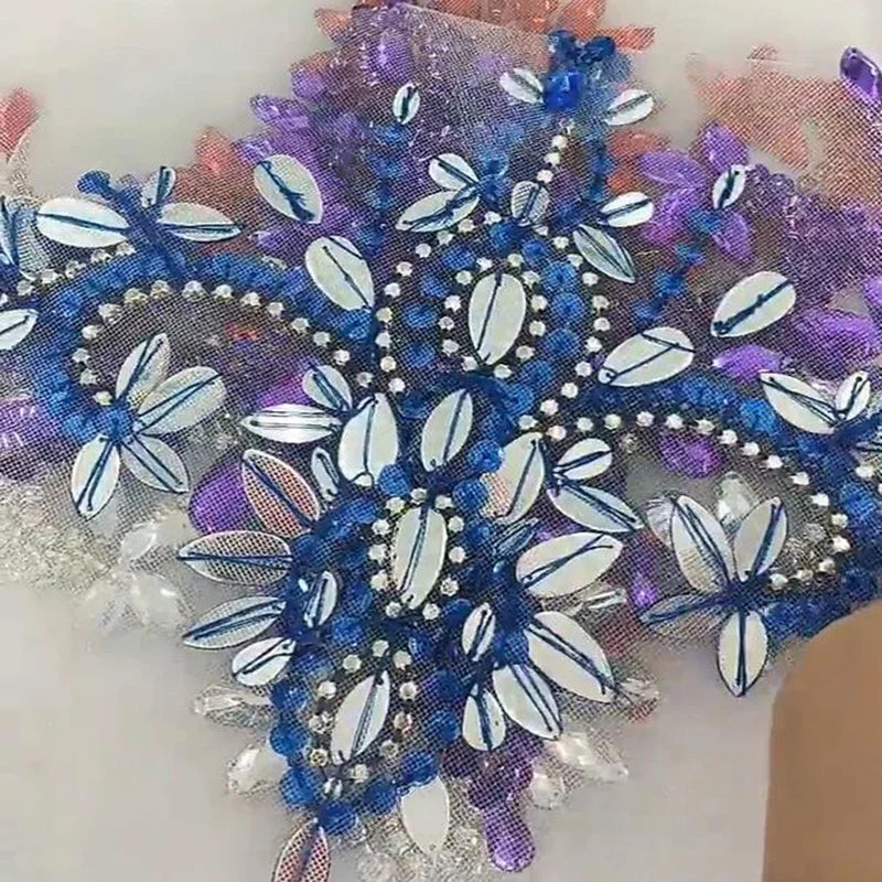 Pure Handmade Diamond Decorations, Handmade Beaded Patches, Performance Clothing Accessories