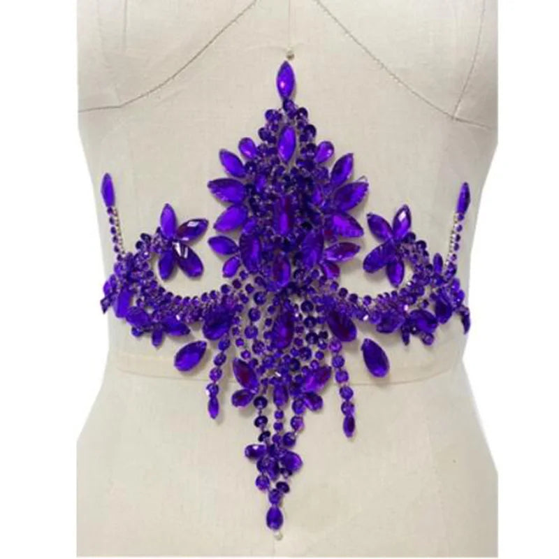 Pure Handmade Diamond Decorations, Handmade Beaded Patches, Performance Clothing Accessories