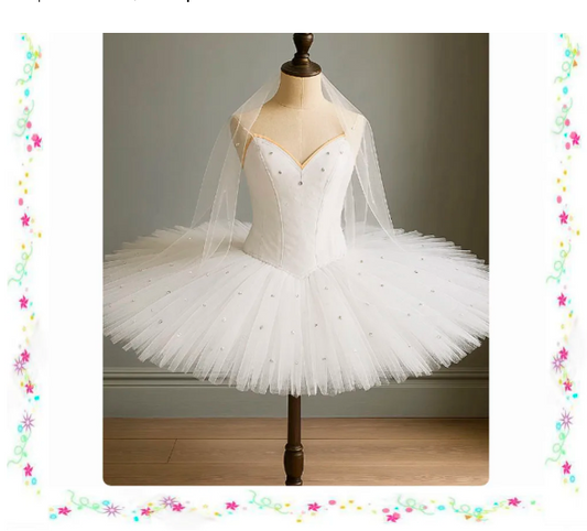 Custom Made The Sleeping Beauty Silver Fairy Variation Ballet Tutu Dress In White Balet Dancing Costumes Retail Wholesale