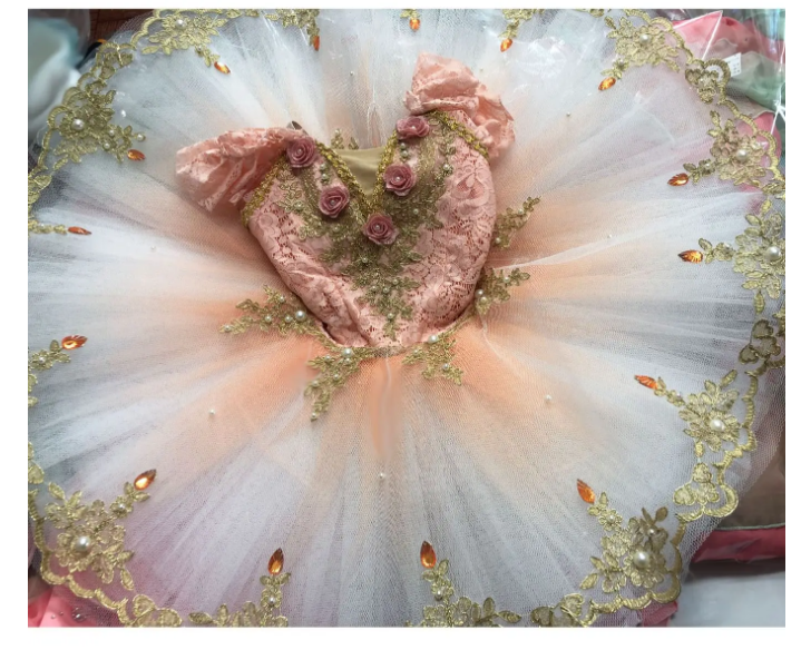 Custom Made Orange Gradient Ballet Flower Platter Tutu Costumes,Sleeping Beauty Variation Balet Tutus