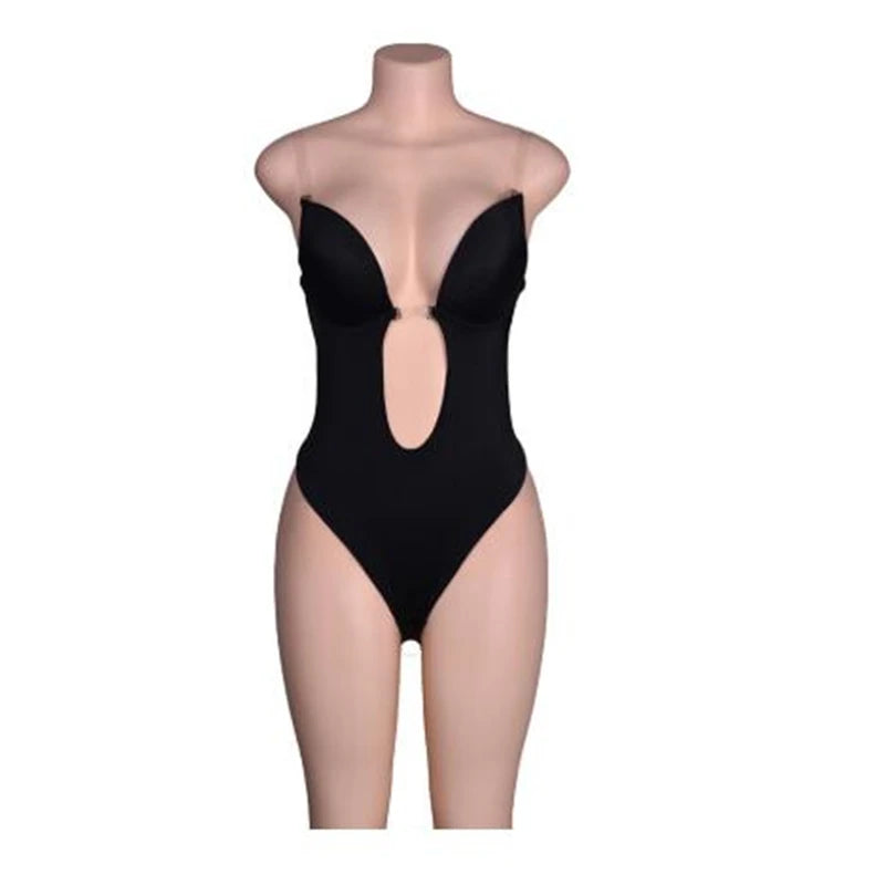 Steel Ring Gathered To Support Chest/Invisible Backless Front-Clasped U-Shaped Bra Underwear Leotard For Wedding Evening Dress