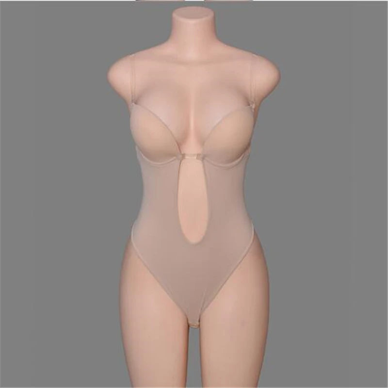 Steel Ring Gathered To Support Chest/Invisible Backless Front-Clasped U-Shaped Bra Underwear Leotard For Wedding Evening Dress