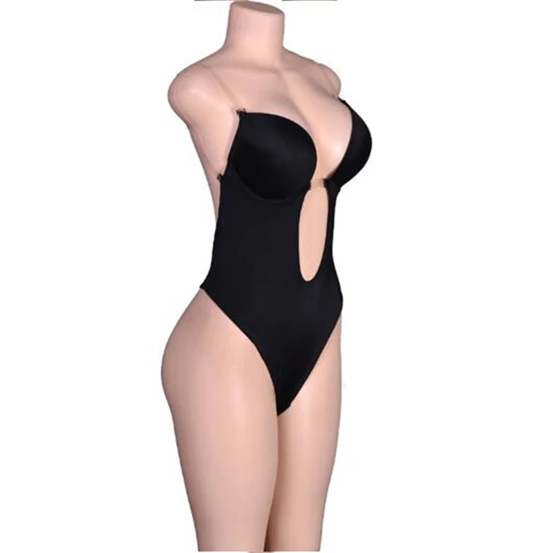 Steel Ring Gathered To Support Chest/Invisible Backless Front-Clasped U-Shaped Bra Underwear Leotard For Wedding Evening Dress