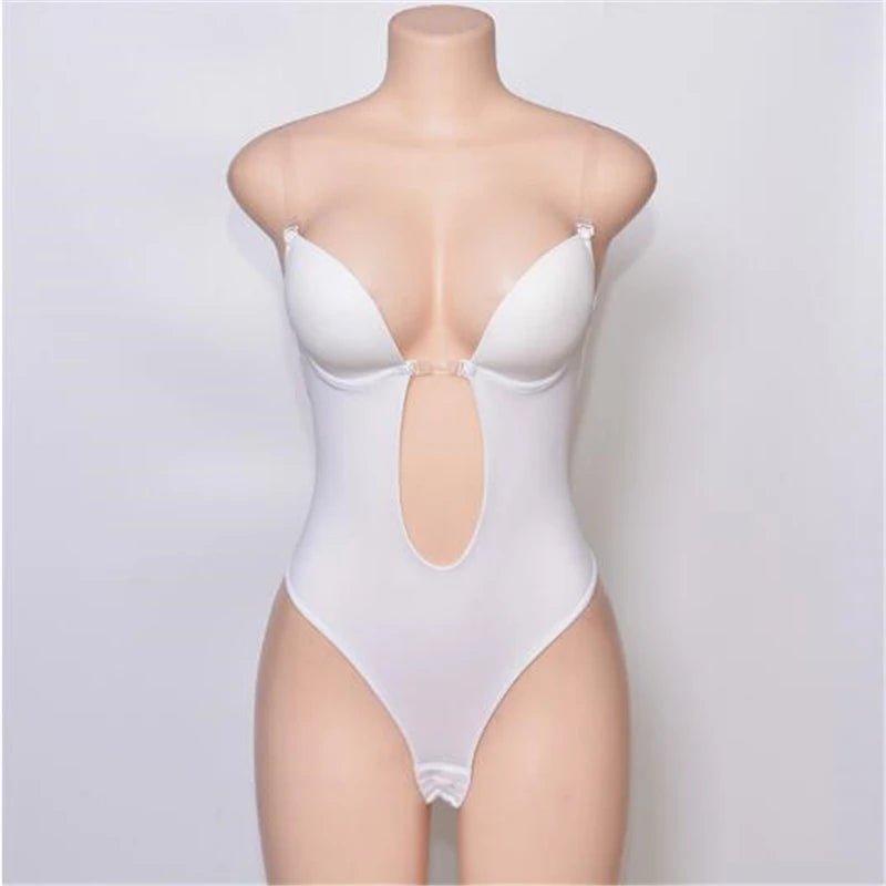 Steel Ring Gathered To Support Chest/Invisible Backless Front-Clasped U-Shaped Bra Underwear Leotard For Wedding Evening Dress