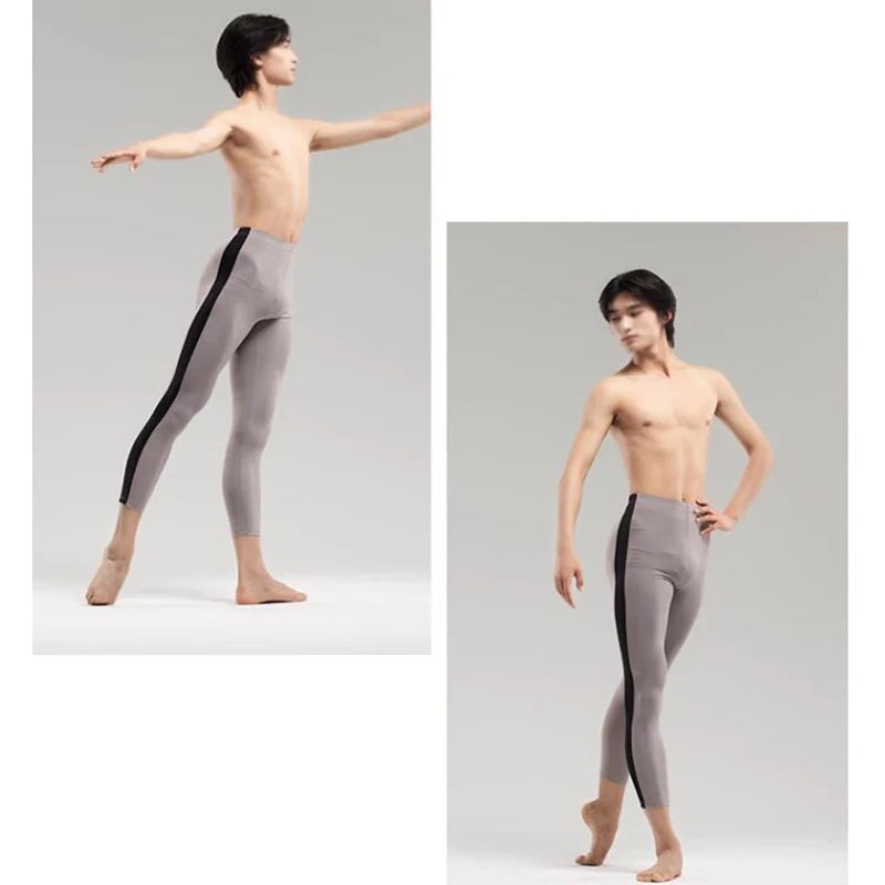 Striped Splicing Ballet Tights For Dance Practice , Bodytraining Pants With Elasticity For Body Shaping