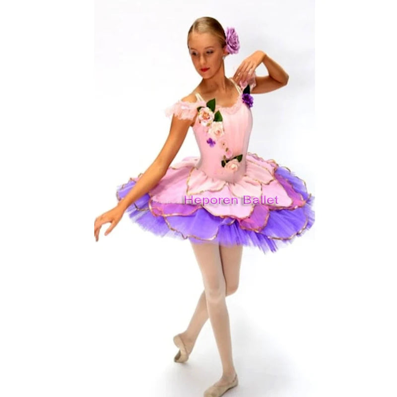 Waltz of the Flowers Ballerina Ballet Tutu Dress,Nutcracker Fairy Cinderella Ballet Costumes Pink Ballet Clothes