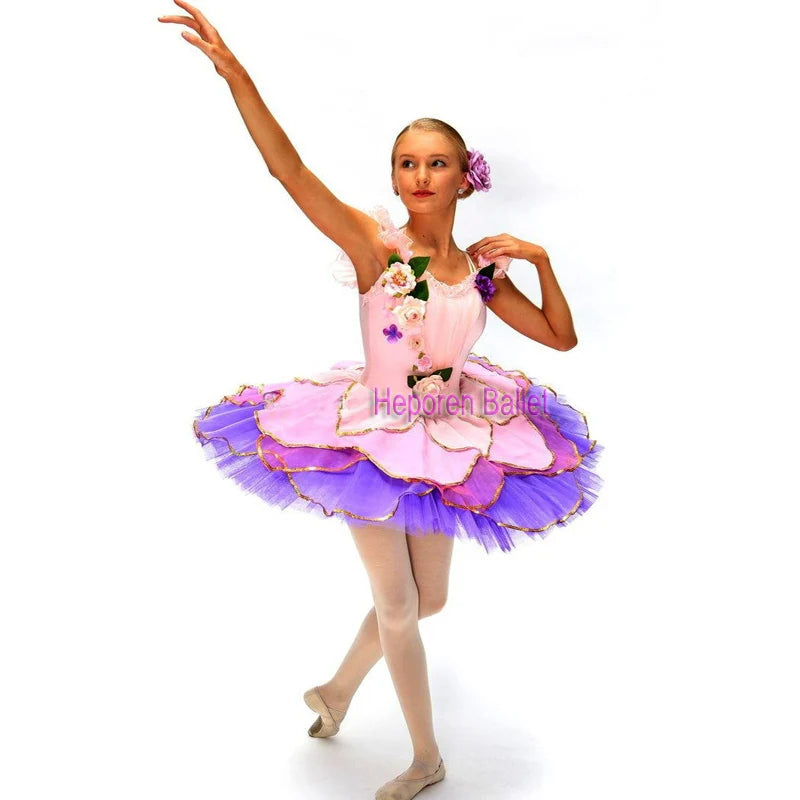 Waltz of the Flowers Ballerina Ballet Tutu Dress,Nutcracker Fairy Cinderella Ballet Costumes Pink Ballet Clothes