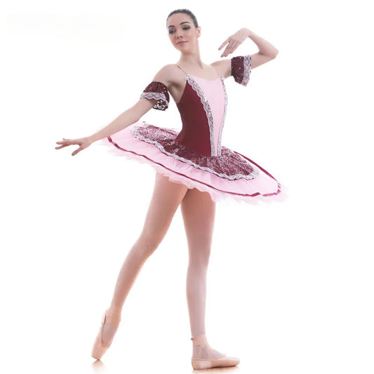 Customized Women Burgundy Ballet Tutu And Girl Stage Ballet Costumes Tutu Ballerina Tutu