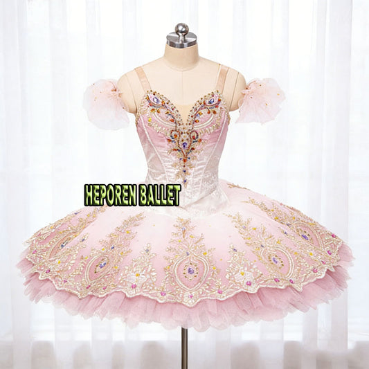 Professional Pink Peach Candy Fairy Ballet Tutu Dress,Romantic Paquita Variations Ballet Costume Tender Fairy Balet Tutus