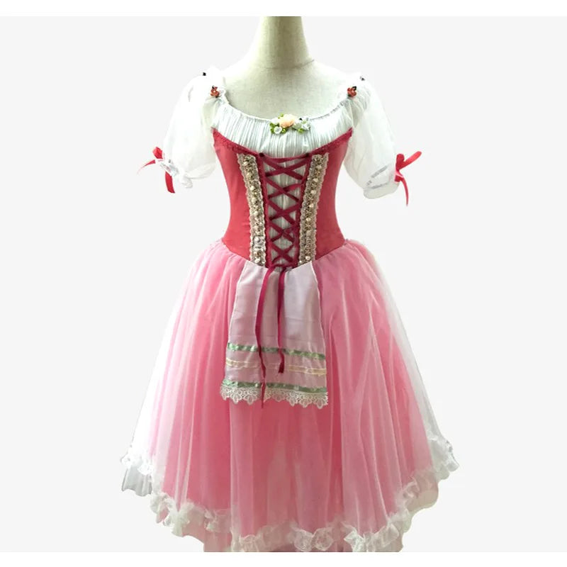 Big Discount Pink Soft Giselle Ballet Long Dresses For Competition,Fairy Ballerina Dress For Girls Balet Costume Drop Shipping