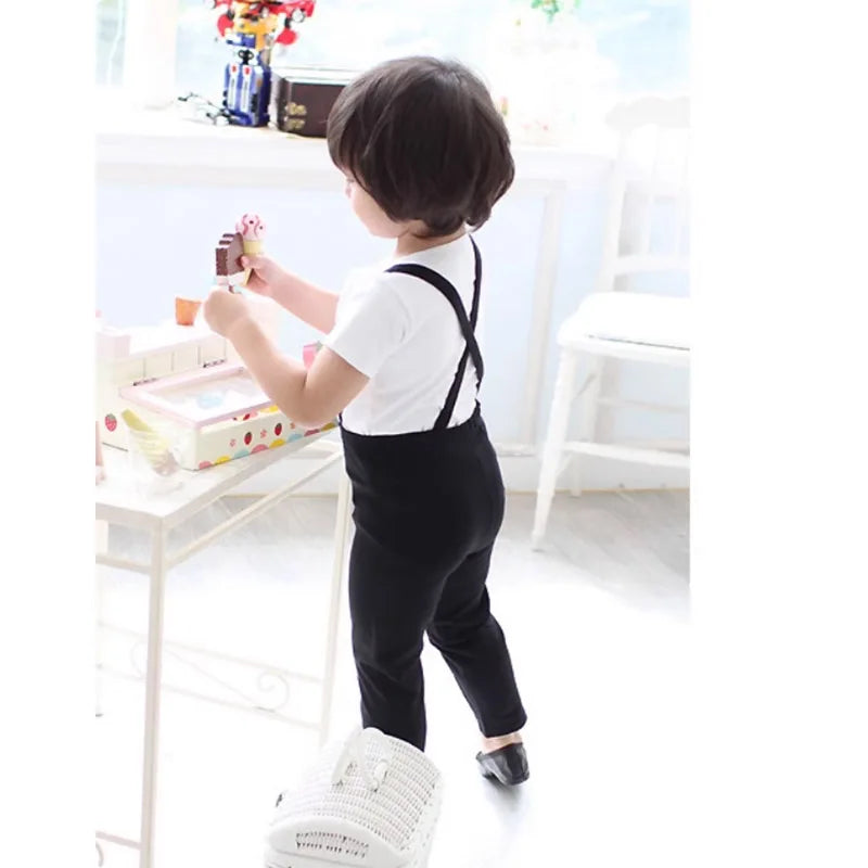 Children Elasticity Spandex Blue Or Black Strap High Waist Soft Ballet Tights Training Jumpsuit For Men Boy