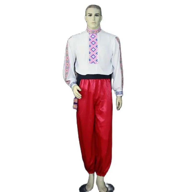 Custom Made Folk Dancing Tops For Male Jackets And Pants Trousers,  Man Or Children Russian National Suits