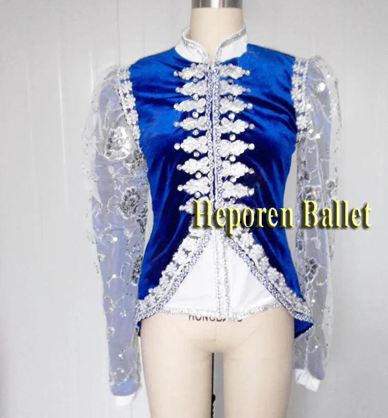 Custom Made Man Prince Purple Ballet Tunic Jacket,Prince Dance Costumes Elegant Ballet Lace Top For Man Or Children Kid