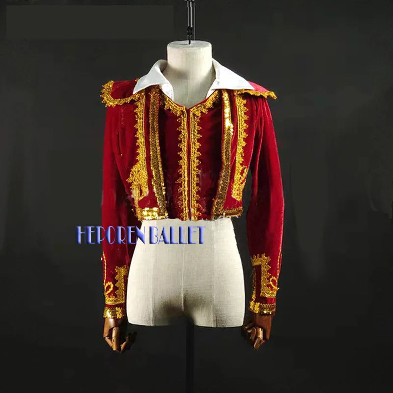 Custom Made Men Spanish Vest Ballet Jacket, Male Ballet Coat Ballet Tunic Retail Wholesale