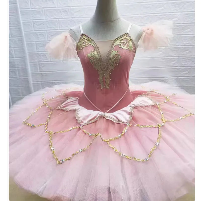 Custom Made Pink Sleeping Beauty Ballet Tutu Dress For Competition,Fairy Ballerina Dress For Girls Balet Costume Drop Ship