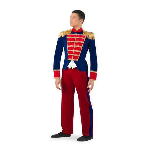 Custom Made The Nutcracker Man Ballet Jacket And Trousers Royal Red Color Dancing Coat And Pants