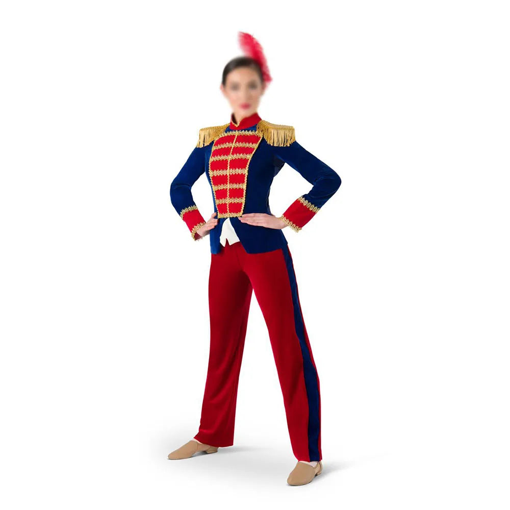 Custom Made The Nutcracker Man Ballet Jacket And Trousers Royal Red Color Dancing Coat And Pants