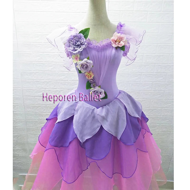 Custom Made Waltz of the Flowers Ballet's Cinderella Dress,Fairy Ballet Costumes Pink Flower Ballet Ballerina Costume