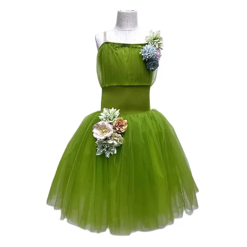 Customized Fairy Elf Dance Ballet Dress, Nutcracker Waltz of the Flower Romantic Balet Costumes