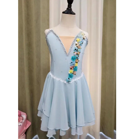 Girl Blue Don Quixote little love Cupid Runes Ballet Dress,Chiffon Skirt Soft Little Cupid Ballet Costume Drop Ship