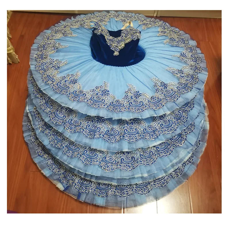 Girl Royal Blue Ballet Dance Tutus Balet Costume Blue Bird Ballet Dress Retail Wholesale Drop Ship